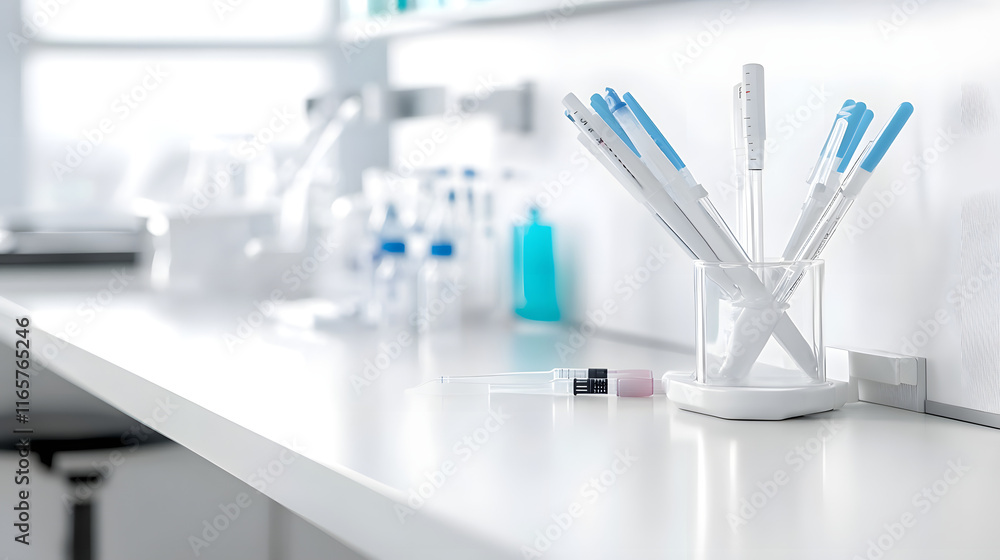 Naklejka premium A clean and sterile laboratory workspace