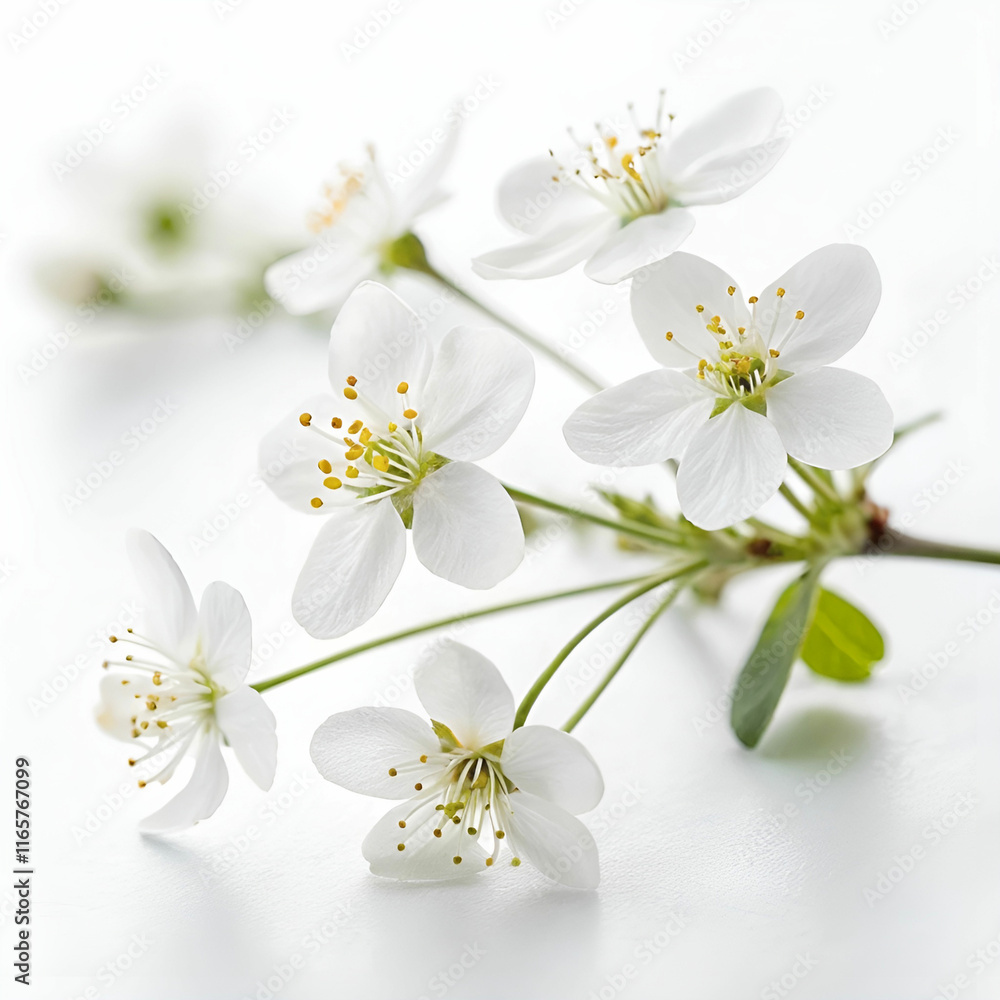 Obraz premium natural background small white flowers on a white
