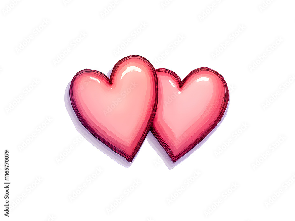 Heart icon on white backgorund, for valentine. Heart icon on white backgorund, for valentine.