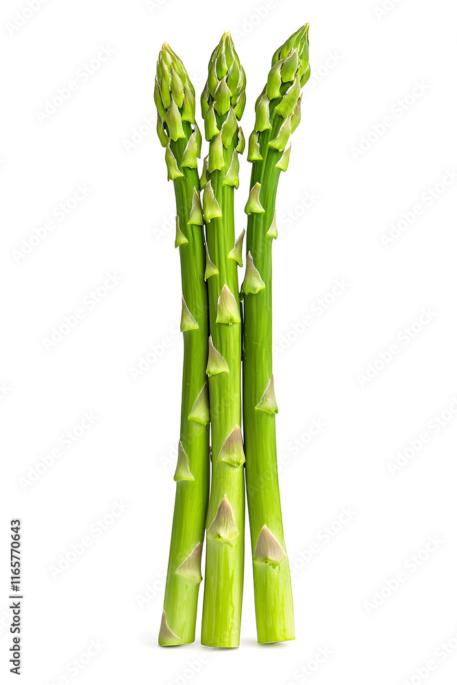 Fototapeta premium Green fresh asparagus isolated on white background