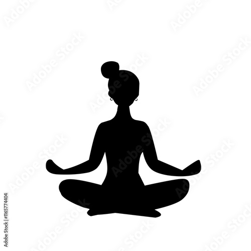 silhouette of a yoga person