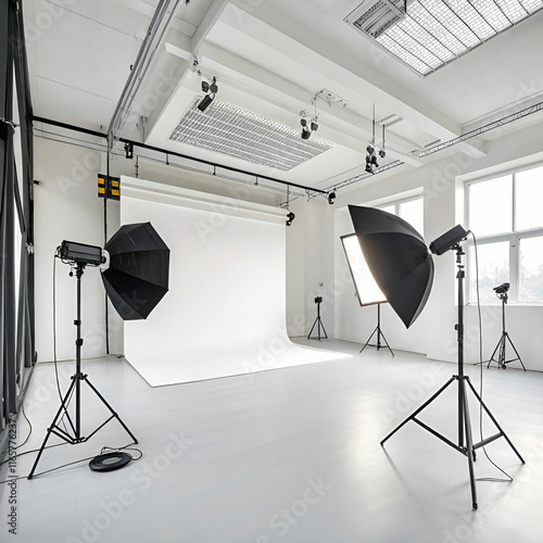 photography studio with white background