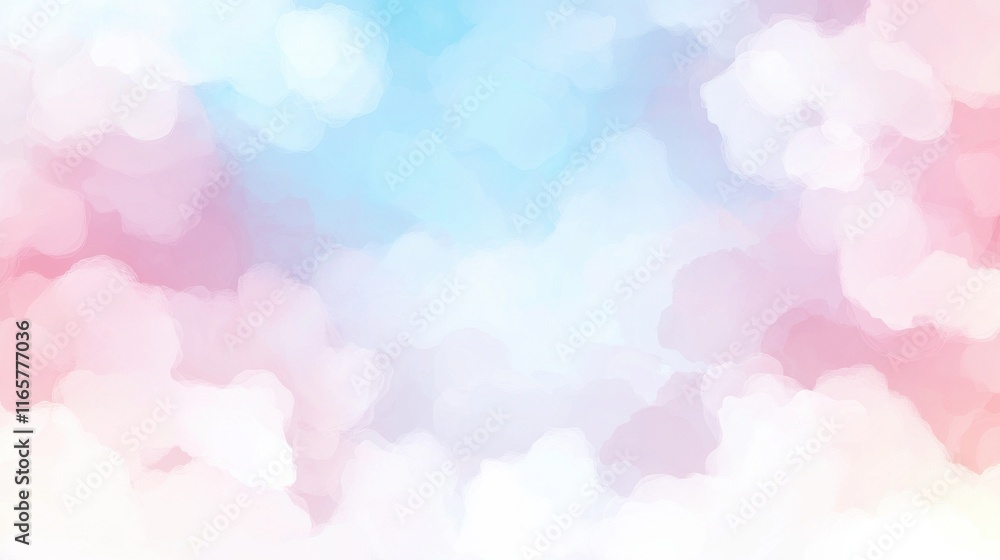 Dreamy pastel cloudscape digital art soft colors serene environment aerial view abstract beauty for relaxation Dreamy pastel cloudscape digital art soft colors serene environment aerial view abstract beauty for relaxation