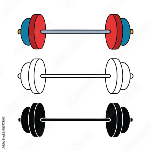 dumbbells isolated on white