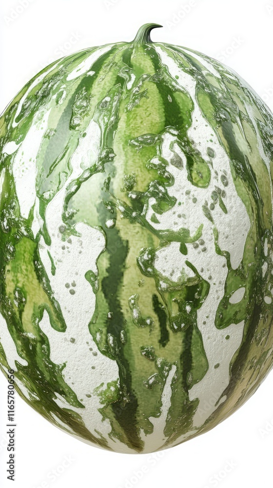 Naklejka premium A Strikingly Abstract Watermelon: A Vibrant, Creative, and Unique Artistic Interpretation of a Summer Fruit.
