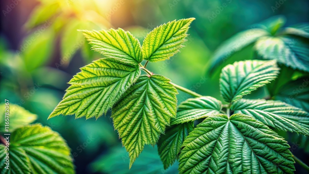 A close-up of vibrant green leaves, illuminated by warm sunlight, showcasing the intricate details of their delicate veins and textures. A close-up of vibrant green leaves, illuminated by warm sunlight, showcasing the intricate details of their delicate veins and textures.