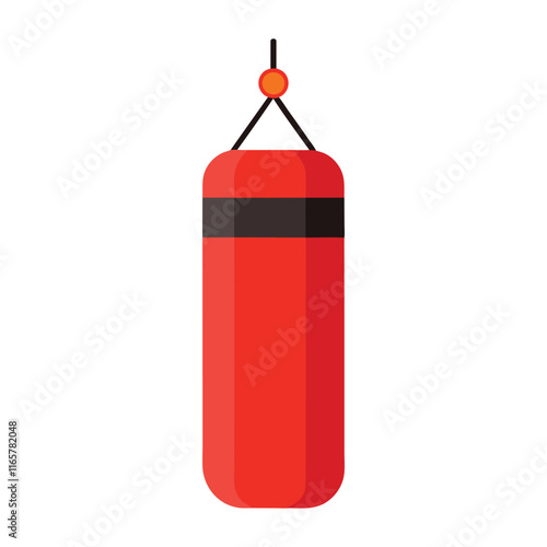 punching bag isolated on white