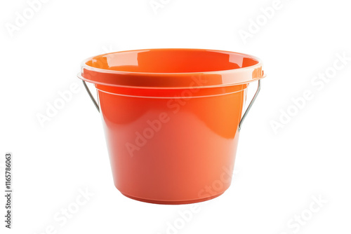 Plastic Bucket Isolated on Transparent Background photo