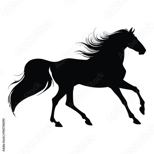 Elegant Horse Silhouette Design .eps