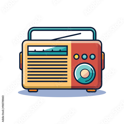 radio vector, vector and illustration, vector style