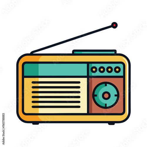 radio vector, vector and illustration, vector style