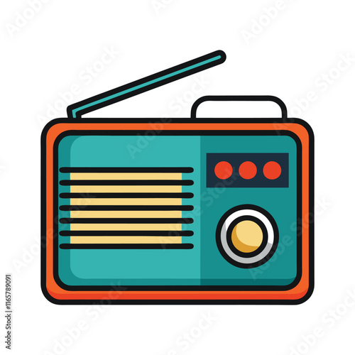 radio vector, vector and illustration, vector style
