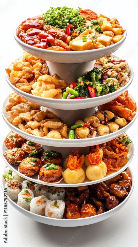 A Multi-Tiered Feast of Asian Delights: A Culinary Celebration A Multi-Tiered Feast of Asian Delights: A Culinary Celebration