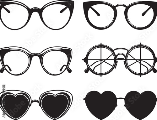 A collection of vintage eyeglasses Transparent Background Images