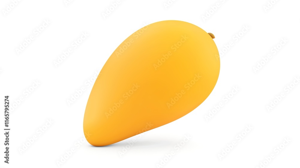 Mango with clear details and full depth of field standing alone on pure white background. Beautiful mango shape and texture shown brightly, appealing fruit display for various uses. Mango with clear details and full depth of field standing alone on pure white background. Beautiful mango shape and texture shown brightly, appealing fruit display for various uses.
