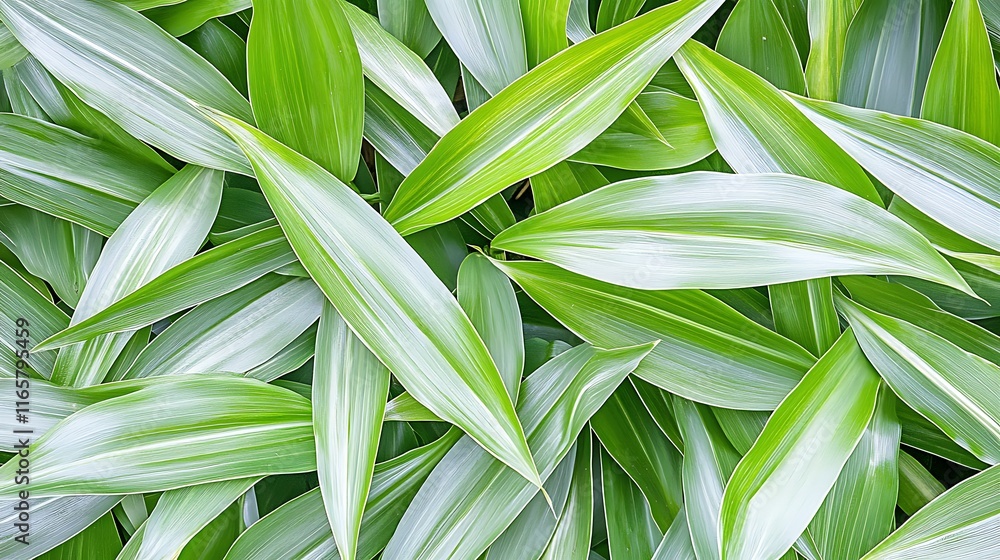 Obraz premium Lush Green Leaves Tropical Foliage Texture Background