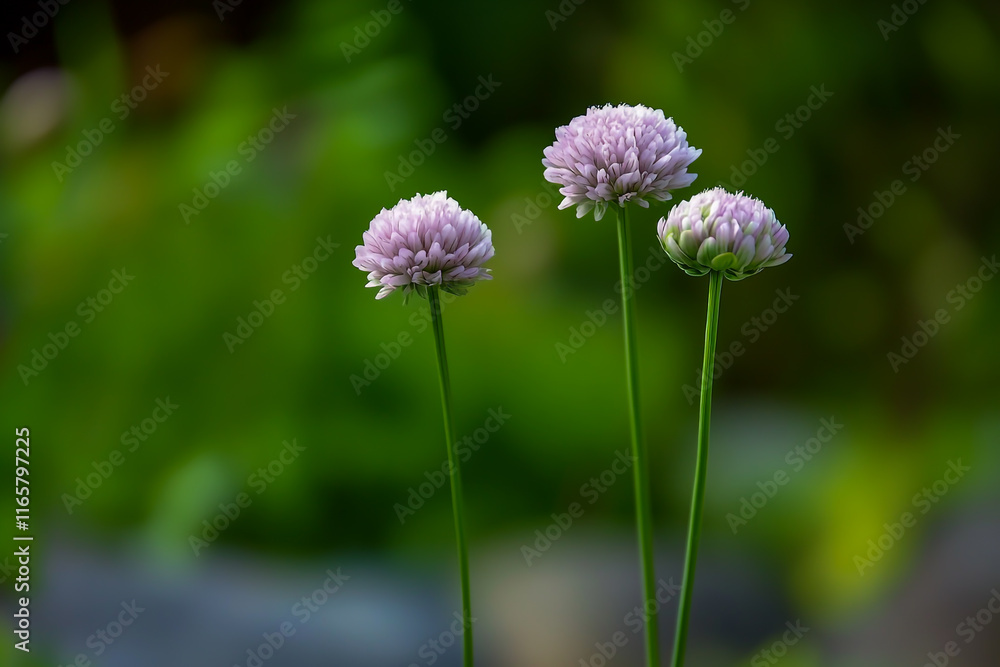 Obraz premium A photo of two slender, lavender-green grasses with buds on top.