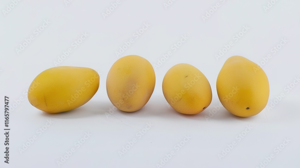 Mango with clear details and full depth of field standing alone on pure white background. Beautiful mango shape and texture shown brightly, appealing fruit display for various uses. Mango with clear details and full depth of field standing alone on pure white background. Beautiful mango shape and texture shown brightly, appealing fruit display for various uses.