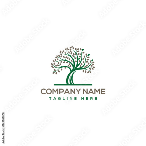 Logos of green Tree leaf ecology nature element vector
