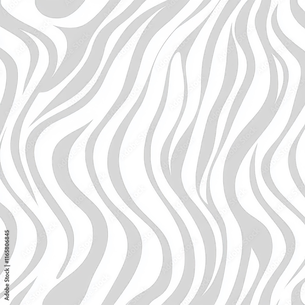 Modern light gray and white seamless zebra stripes pattern with an organic fluid texture Modern light gray and white seamless zebra stripes pattern with an organic fluid texture