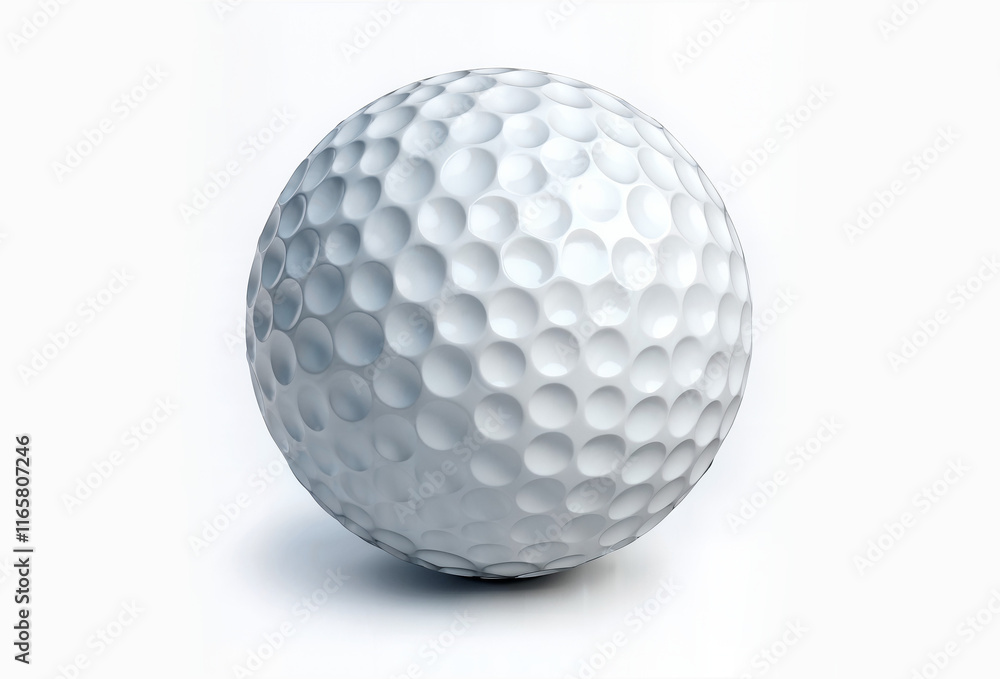 Golf ball isolated on white background, full depth of field, clipping path Golf ball isolated on white background, full depth of field, clipping path