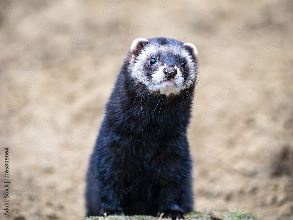 Close up of a Polecat