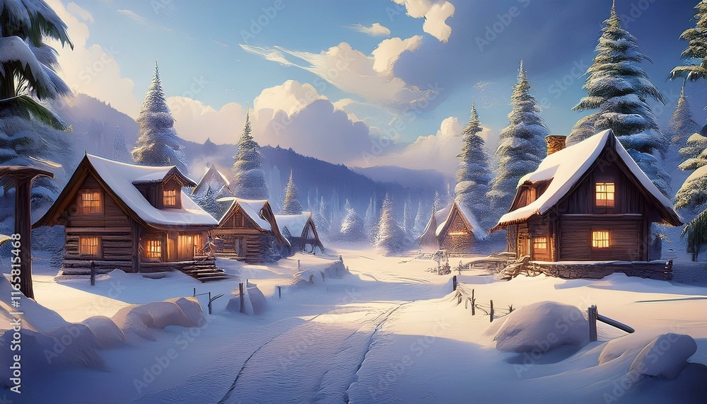 Fototapeta premium Engage with the beauty of a starry winter night. 