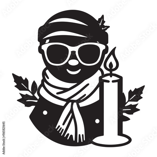Candelabras Day vector silhouette illustration