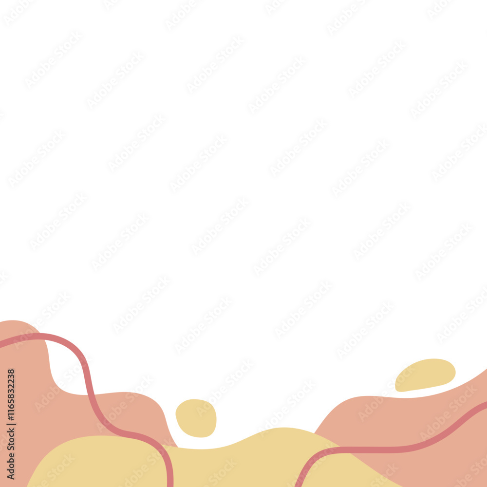 Obraz premium Abstract Blob Shape Footer