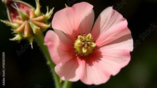 Dehiscing capsule of Papaver somniferum photo