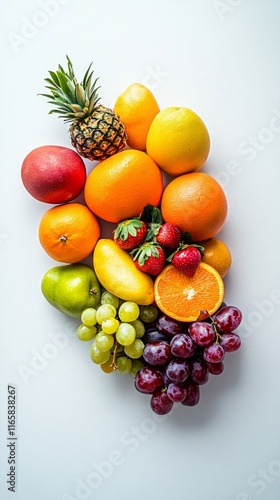 Vibrant Array of Fresh Fruits: A Colorful and Nutritious Display photo