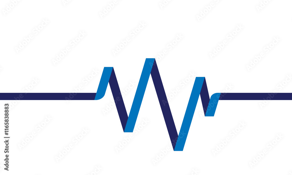 Heartbeat Line on white background. Pulse Rate. Heart line icon. Vector illustration. Line stripe style folded paper on color background. stock price statistics. Heartbeat Line on white background. Pulse Rate. Heart line icon. Vector illustration. Line stripe style folded paper on color background. stock price statistics.