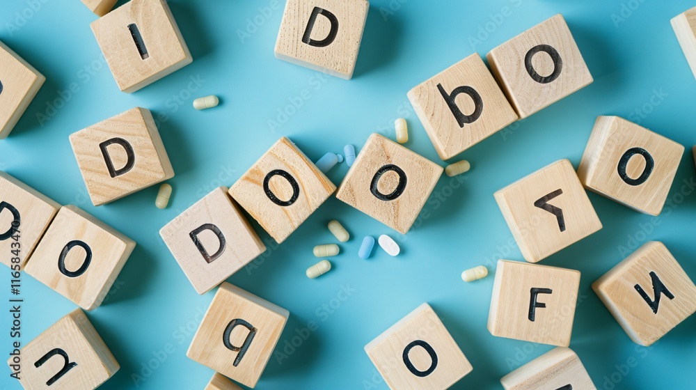Wooden Cubes with Word Doping and Drugs on Blue Background Concept for Stock Photos Wooden Cubes with Word Doping and Drugs on Blue Background Concept for Stock Photos