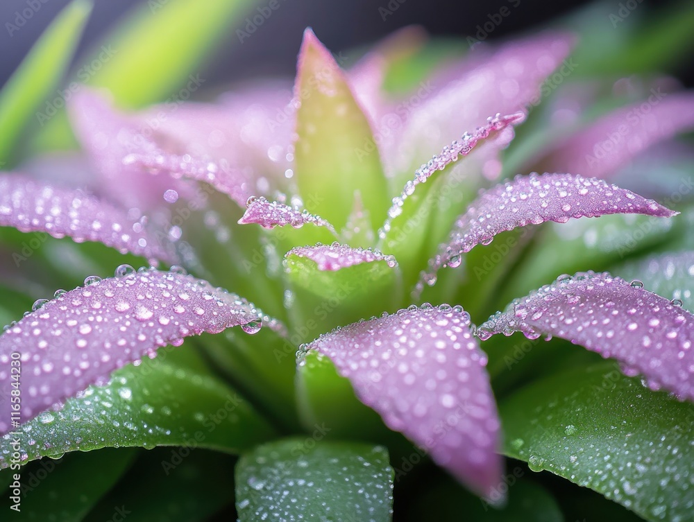 Capture the essence of a serene garden with lush grass, every blade crowned with dew, reflecting the spectrum of light in this vibrant close-up image of a plant, showcasing delicate water droplets on Capture the essence of a serene garden with lush grass, every blade crowned with dew, reflecting the spectrum of light in this vibrant close-up image of a plant, showcasing delicate water droplets on