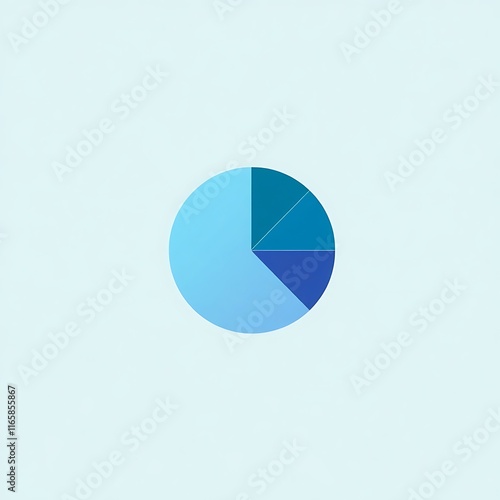 Free Download Blue Pie Chart Minimalist Design  - GFXLoad