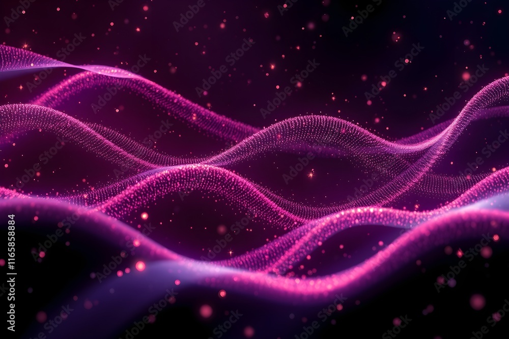 Fototapeta premium Abstract background with glowing lines. 