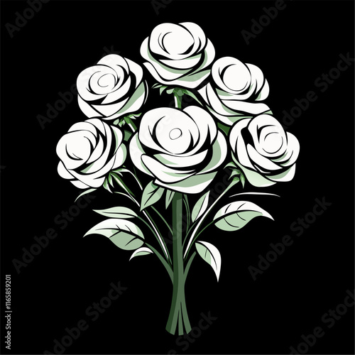 Black and White Funeral Program Design