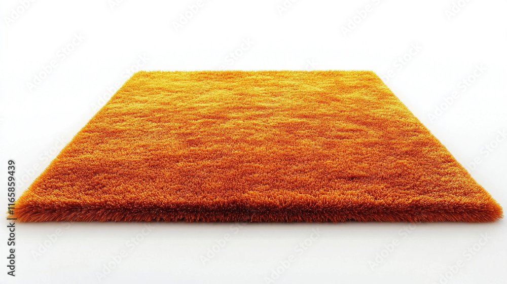 Blank Orange Carpet: Front View on White Background Blank Orange Carpet: Front View on White Background