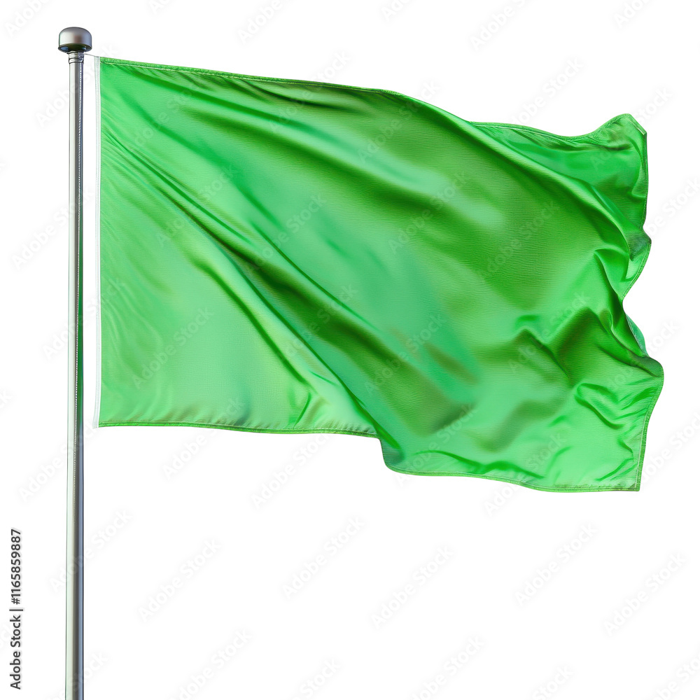 Green Flag Isolated for Signaling and Representation on transparent background Green Flag Isolated for Signaling and Representation on transparent background