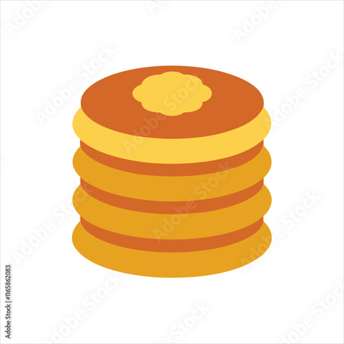  Buttery Biscuits with Honey Stack Vector Illustration