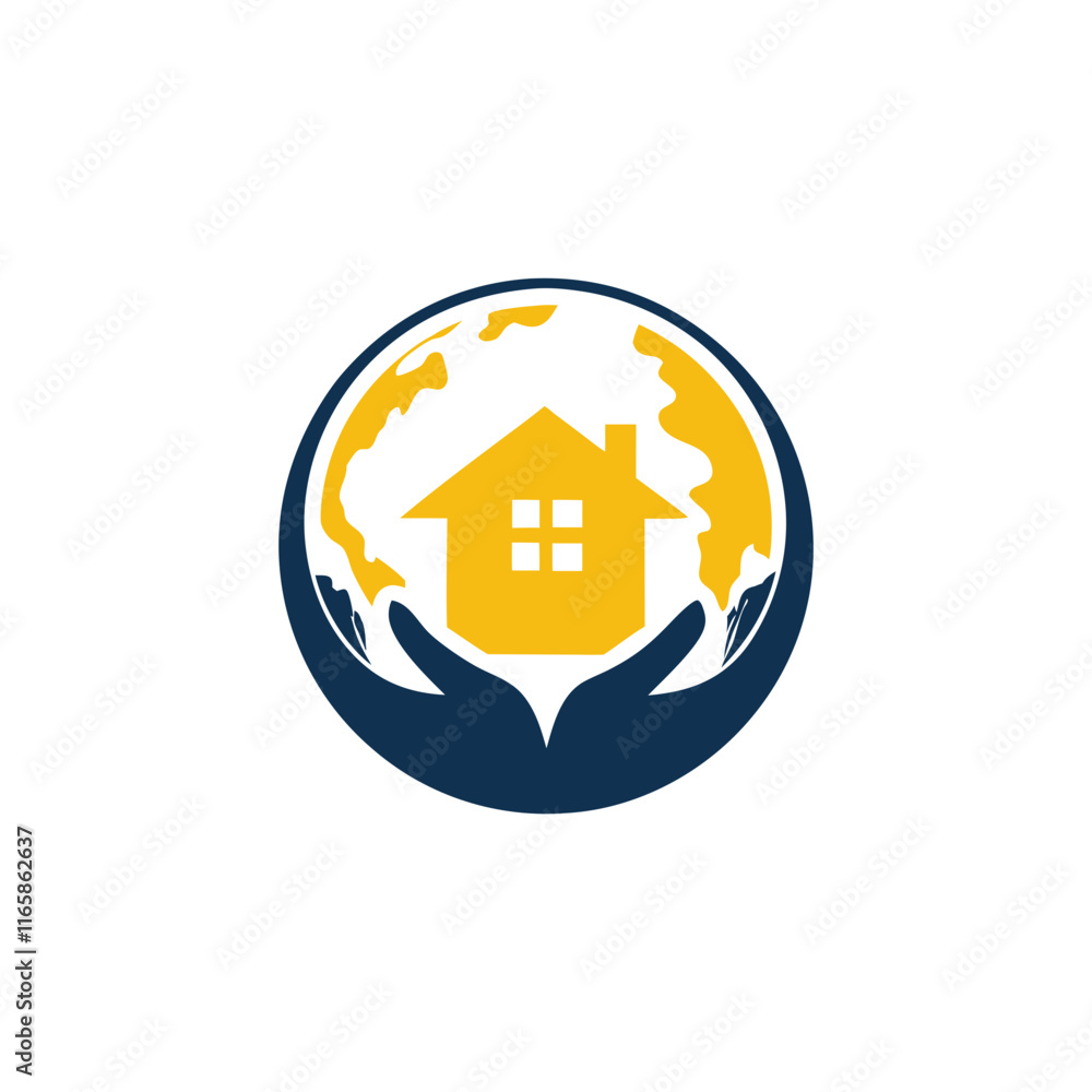 real estate home logo design on white background real estate home logo design on white background