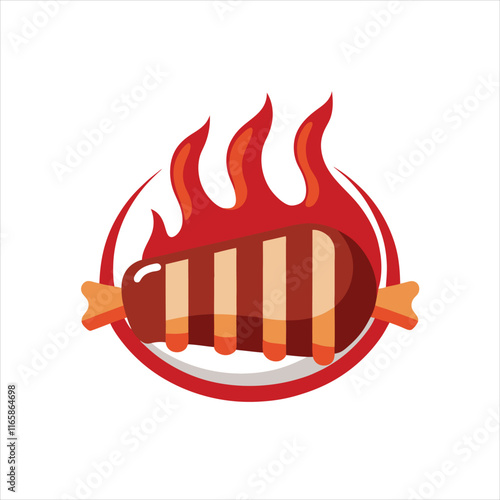  Delicious Barbecue Ribs Clipart Vector Design