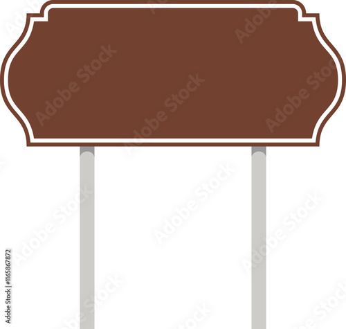 Illustration of a sign board with blank copy space. Empty sign board for your design. 