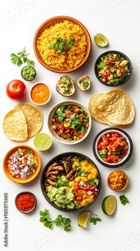 Wallpaper Mural Vibrant Mexican Fiesta Bowl: A Colorful Feast of Flavors Torontodigital.ca