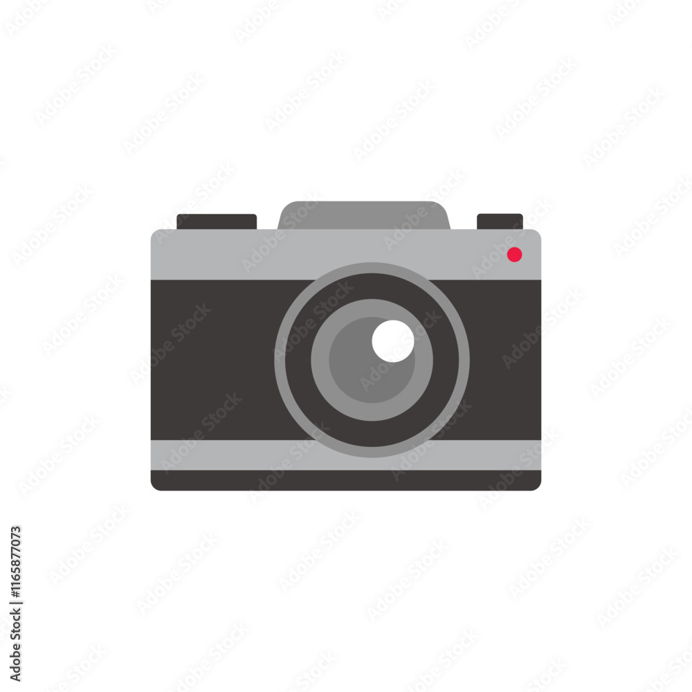 Camera simple flat vector design isolated on a white background Camera simple flat vector design isolated on a white background