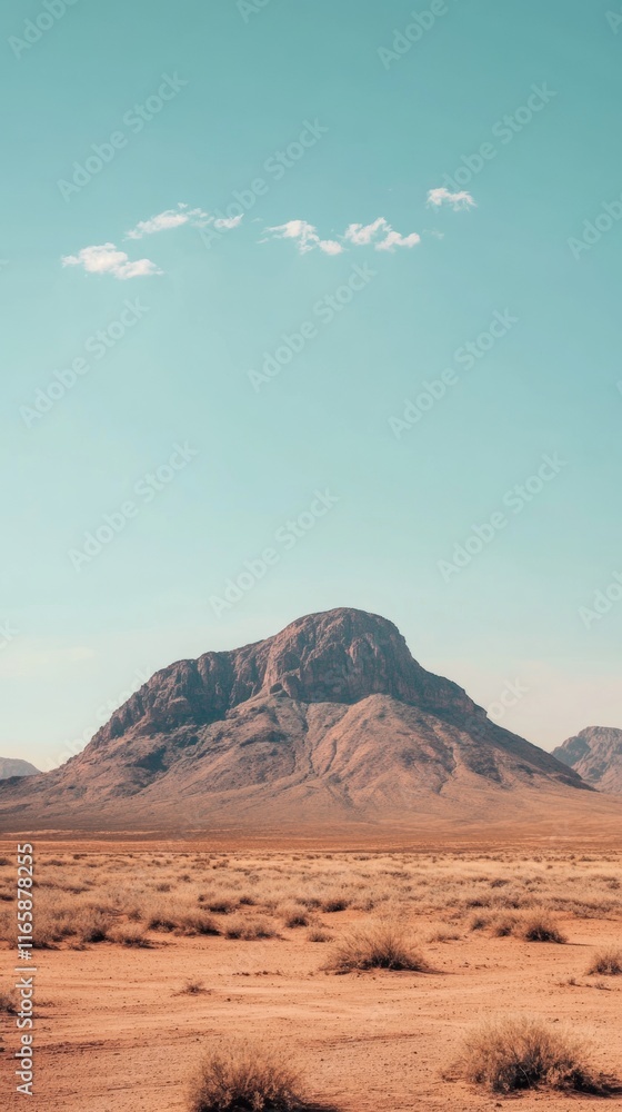 Naklejka premium desert landscape with copy space vertically 9:16