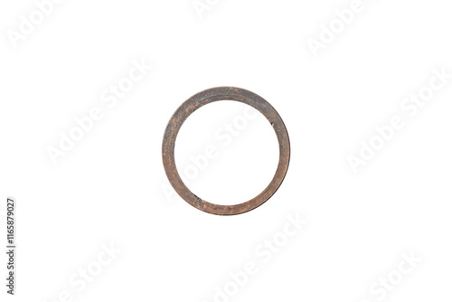 Fotografie Cross-section of a rusted cast iron drainage pipe is isolated.