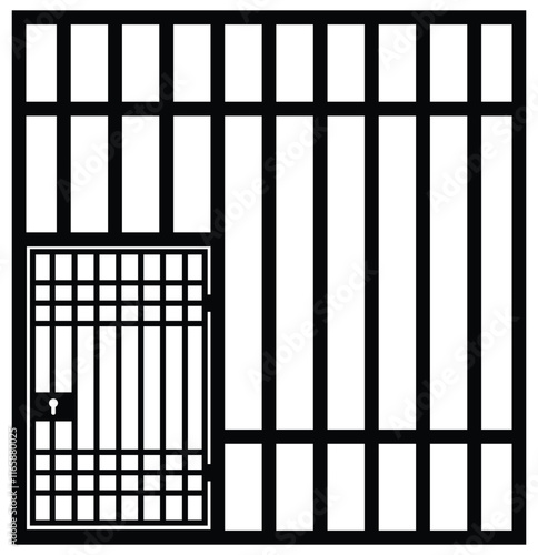 Wallpaper Mural Jail, prison icon vector, logo concept of Jail sign,  Criminal jail, prison icon in color icon, logo concept of Jail sign, jail icon for your web site design, logo, app, UI. pound, logo, app, UI pound Torontodigital.ca