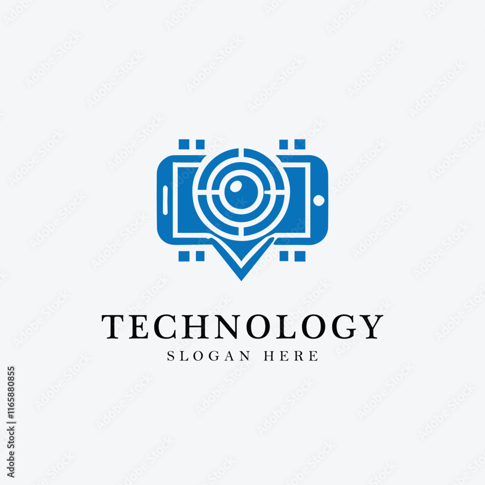 technology logo design in monogram style, minimalist, suitable for technology companies technology logo design in monogram style, minimalist, suitable for technology companies