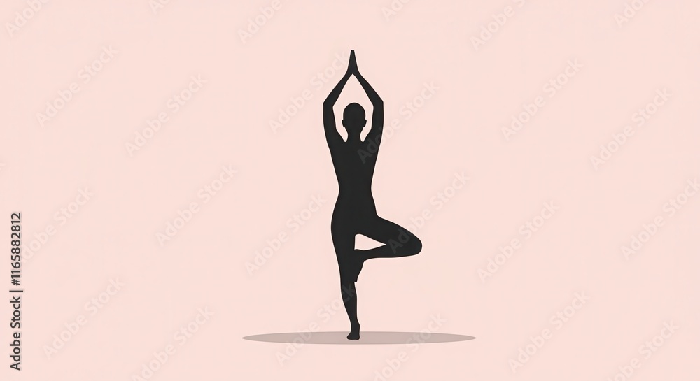 Fototapeta premium Yoga Poses Illustration, Yoga poses silhouette. Women in different asana. yoga woman in yoga pose, Yoga silhouette. Meditating woman in lotus position. Vector illustration.